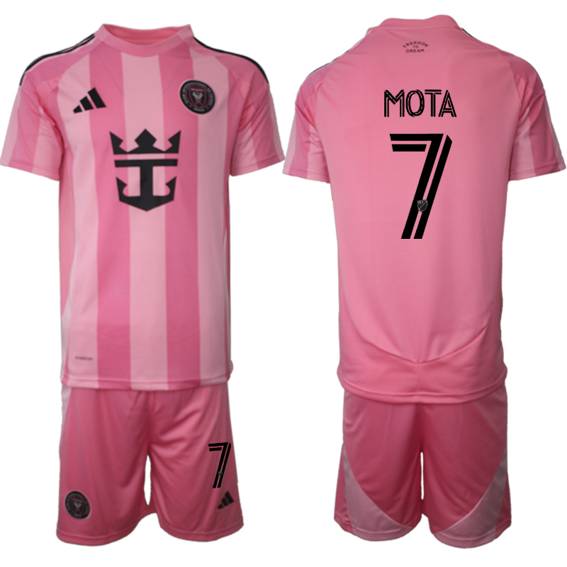 Men 2025-2026 Club Inter Milan CF home Pink #7 Soccer Jersey